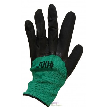 Рукавички робочі «300» стрейч-піна (зелені, помаранчеві)