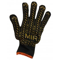 Рукавички робочі з ПВХ візерунком MIR (чорні, помаранчеві)
