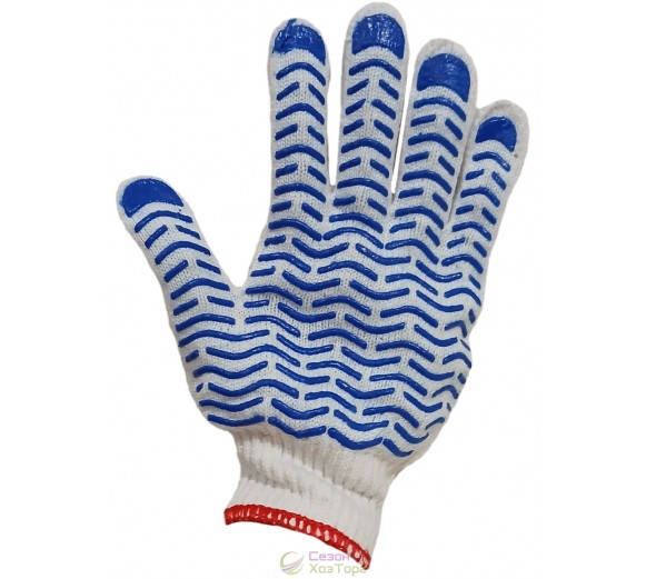 Рукавички трикотажні з латексним малюнком «Хвиля»