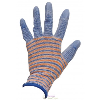 Рукавички «Зебра» стрейчеві з одностороннім покриттям ПВХ в асортименті