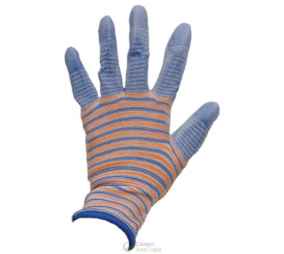 Рукавички «Зебра» стрейчеві з одностороннім покриттям ПВХ в асортименті