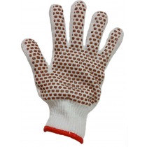 Рукавички робочі білі з цегляним малюнком ПВХ 