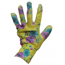 Рукавички «Квітка» трикотажні з одностороннім силіконовим покриттям в асортименті