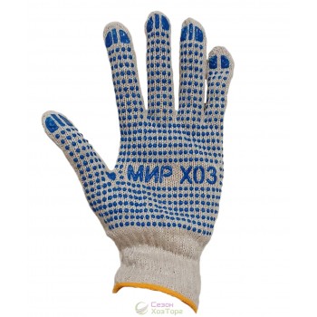 Рукавички МИР ХОЗ з ПВХ крапкою 2-й сорт