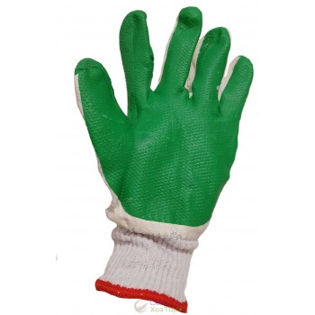Рукавички захисні бавовняні з латексним рельєфним покриттям
