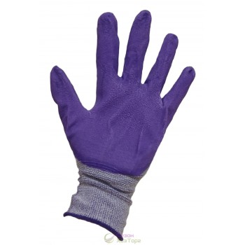 Рукавички робочі стрейч-піна фіолетові