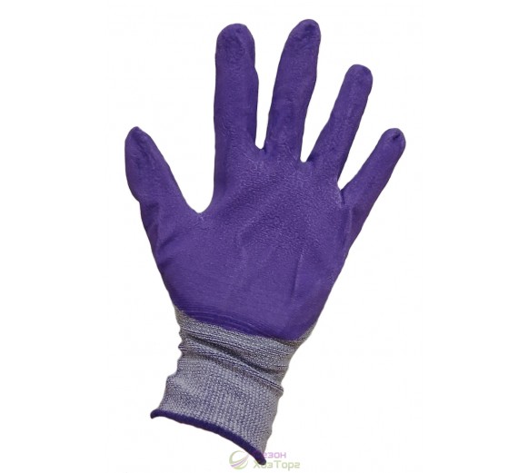 Рукавички робочі стрейч-піна фіолетові