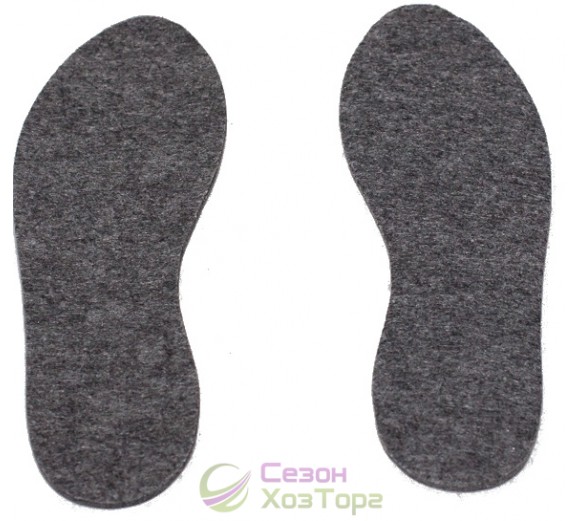 Устілки фетрові сірі, розміри 36-46