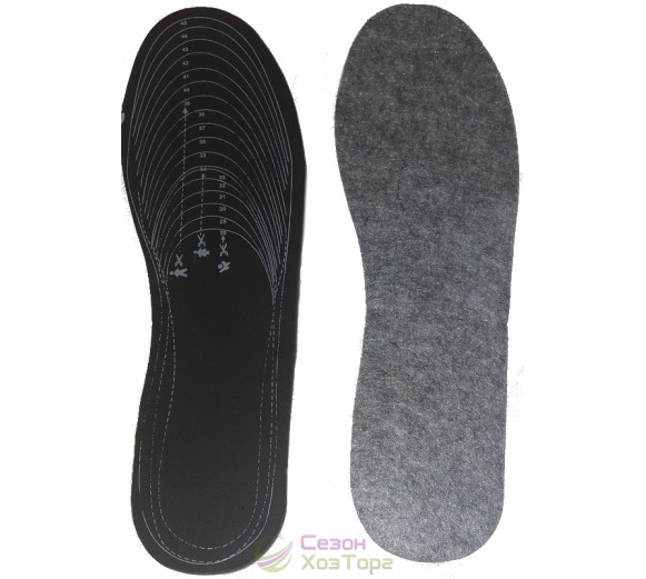 Устілки із сірого фетру на латексній основі (розміри 28-46)