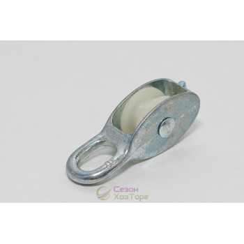 Блок одинарний для троса з нейлоновим роликом 15мм