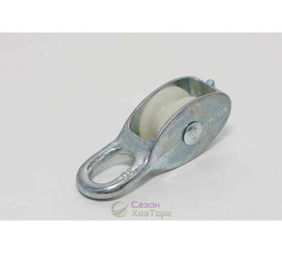 Блок одинарний для троса з нейлоновим роликом 25мм