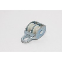 Блок подвійний для троса з нейлоновим роликом 20мм