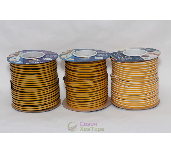 Ущільнювач гумовий для дверей та вікон P-подібний 9*5,5мм