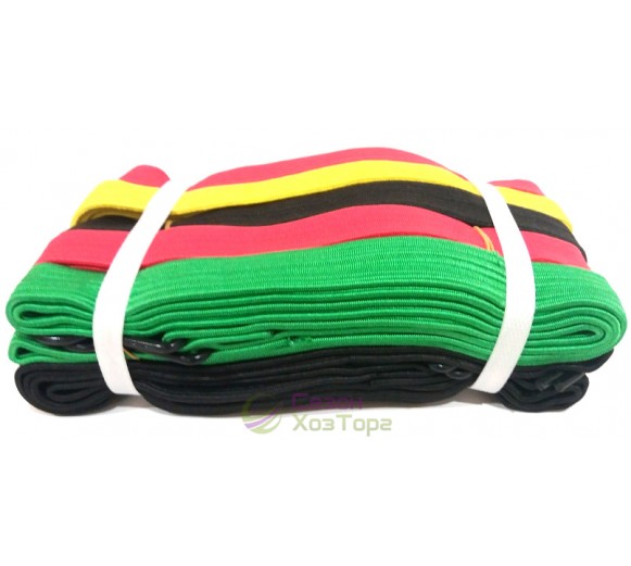 Гумка-стрічка багажна з гачком різнокольорова 25мм/2,0м (SD5-8)