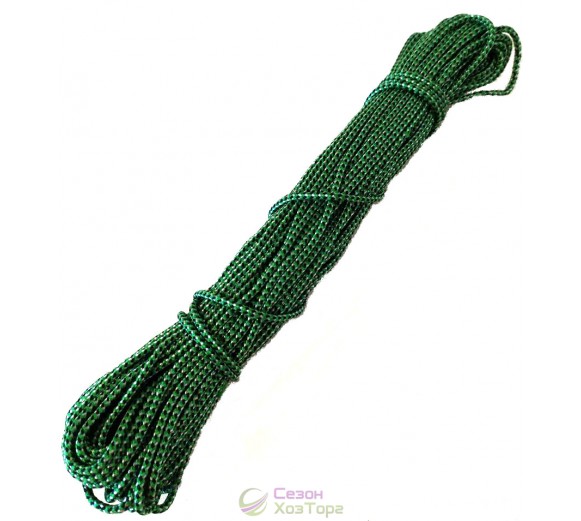 Шнур полиамидный с наполнителем Л-25 зеленый (3мм, 25м)