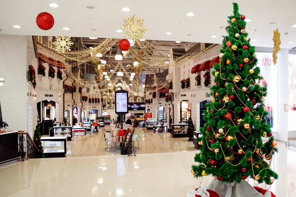 новогоднее оформление магазина